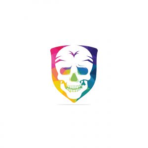 skull vector logo design .