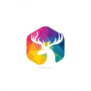 deer vector logo design .