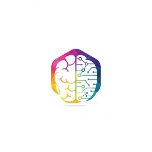 brain vector logo design .