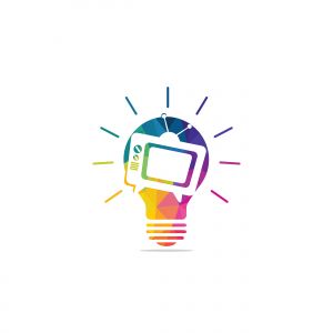 tv vector logo design .