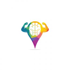 smart brain vector logo design .