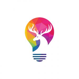 deer vector logo design .