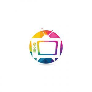 tv vector logo design .