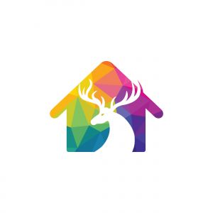 deer vector logo design .