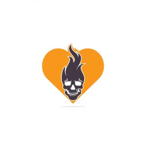 skull vector logo design .