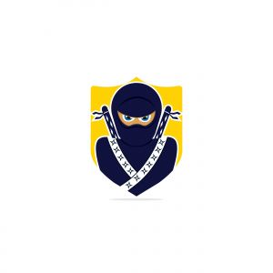 ninja vector logo design.