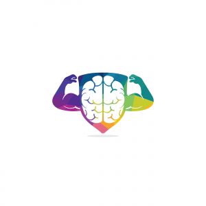 smart brain vector logo design .