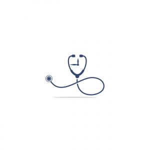 stethoscope vector logo design .