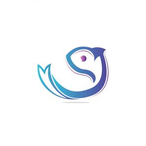 fish vector logo design .