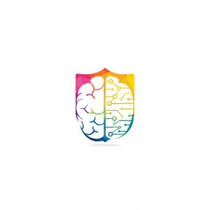 brain vector logo design .