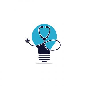 stethoscope vector logo design .