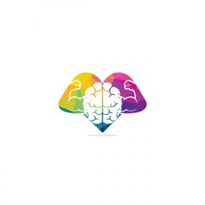 smart brain vector logo design .