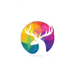 deer vector logo design .