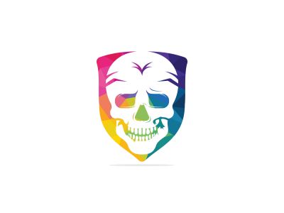 skull vector logo design .