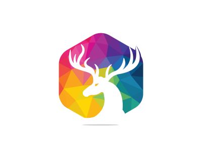 deer vector logo design .