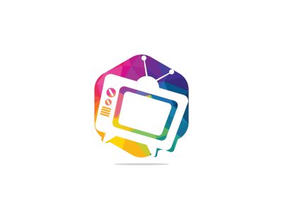 tv vector logo design .
