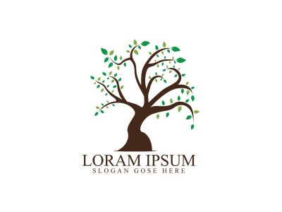 tree vector logo design .