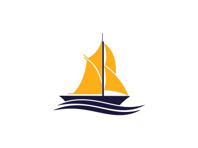 boat vector logo design .