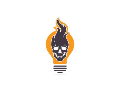 skull vector logo design .