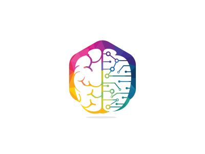 brain vector logo design .
