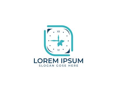 clock vector logo design .