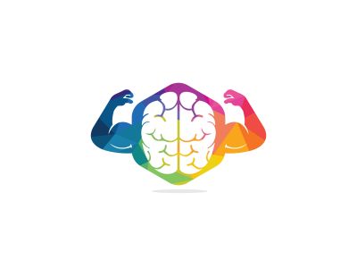 smart brain vector logo design .