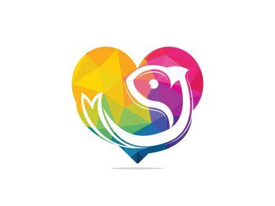 fish vector logo design .