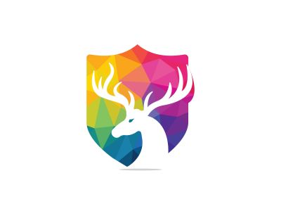 deer vector logo design .