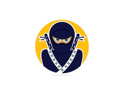 ninja vector logo design.