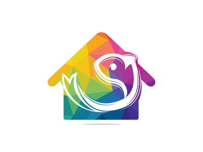 fish vector logo design .