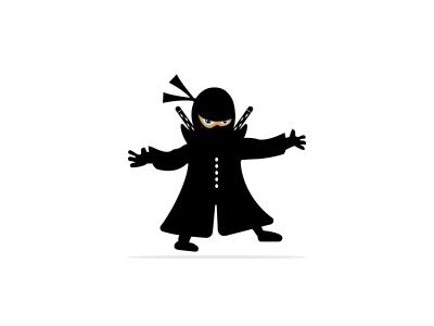 ninja sword vector logo design.