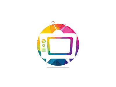 tv vector logo design .