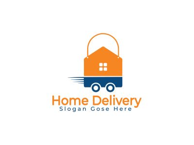 home delivery vector logo design.