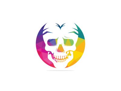 skull vector logo design .