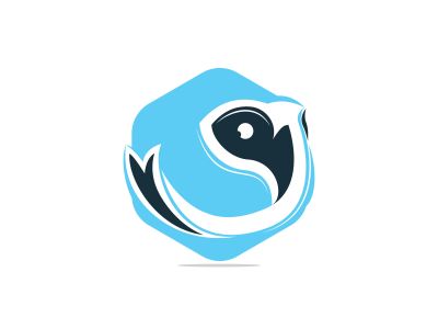 fish vector logo design .