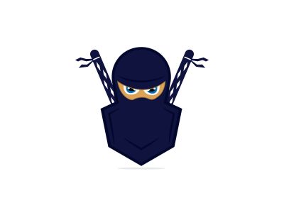 ninja vector logo design.
