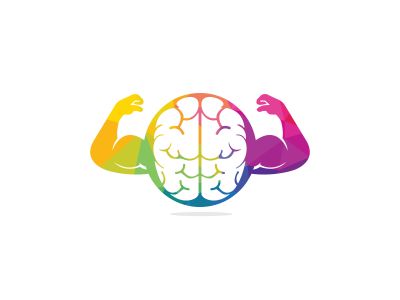 smart brain vector logo design .