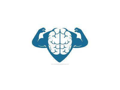 smart brain vector logo design .