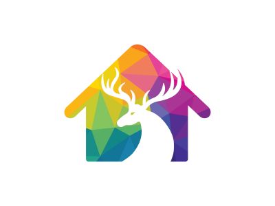 deer vector logo design .