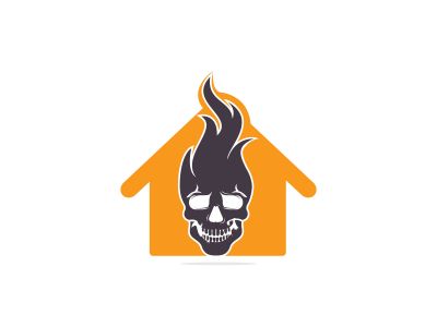 skull vector logo design .