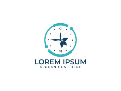 clock vector logo design .