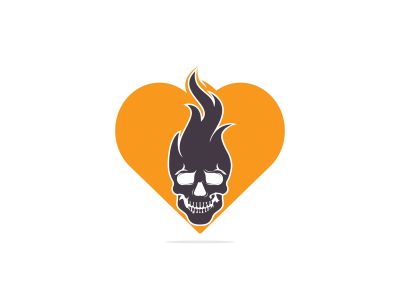 skull vector logo design .