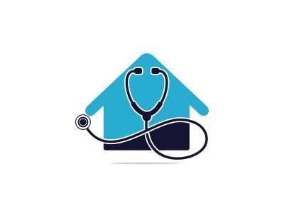 stethoscope vector logo design .