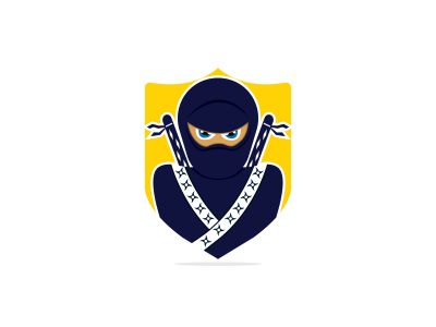 ninja vector logo design.