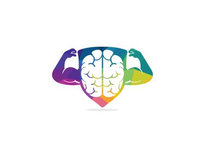 smart brain vector logo design .
