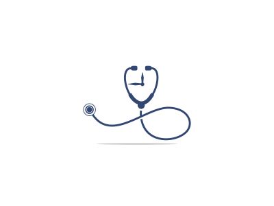 stethoscope vector logo design .