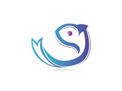 fish vector logo design .