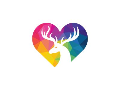 deer vector logo design .