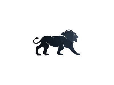 lion vector logo design .