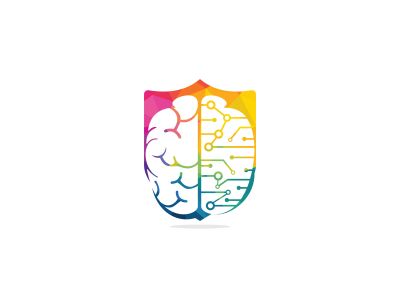 brain vector logo design .